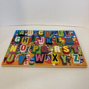 Melissa & Doug Fresh Start Chunky Puzzle Jumbo Alphabet ABCs Learning Complete